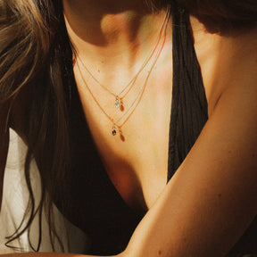 Smaragd Birthstone Hanger Mei | 14K Goud