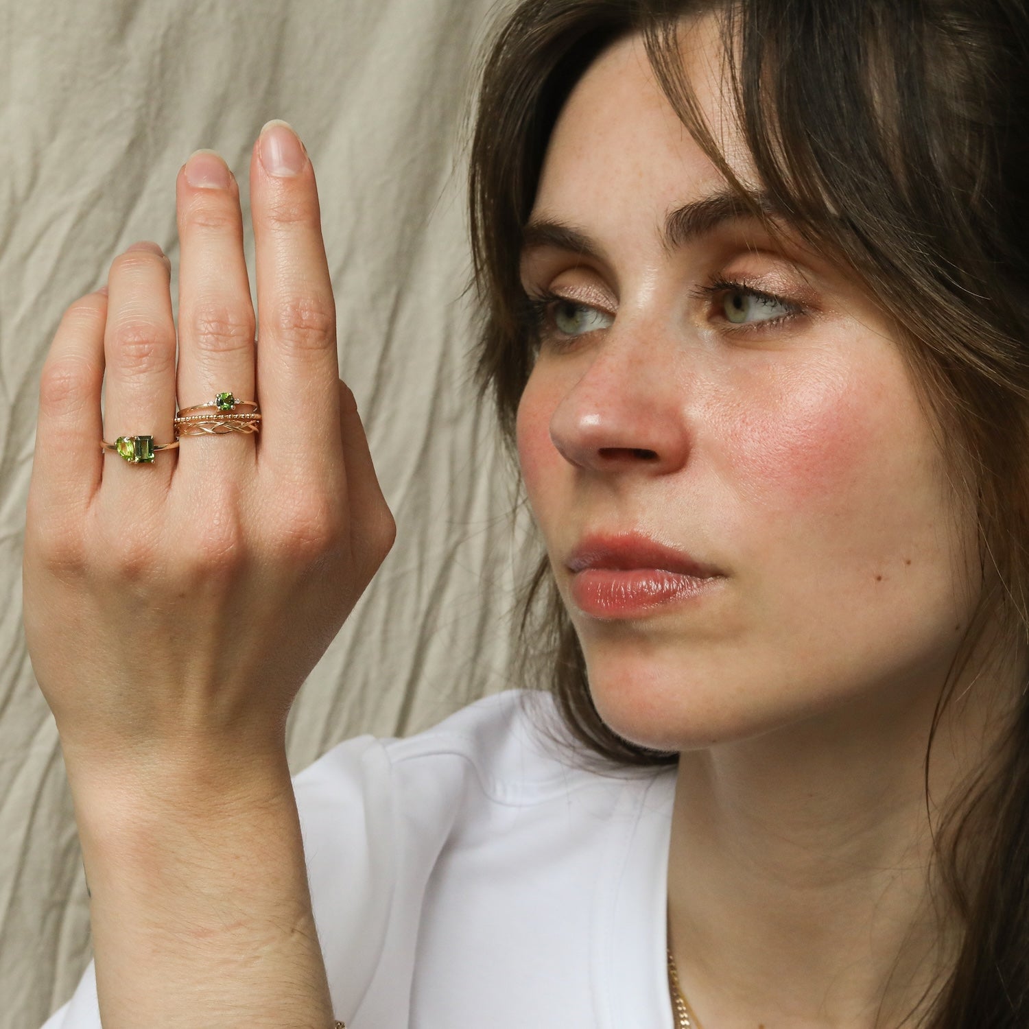 Ciara Tourmaline Diamond ring | 9K